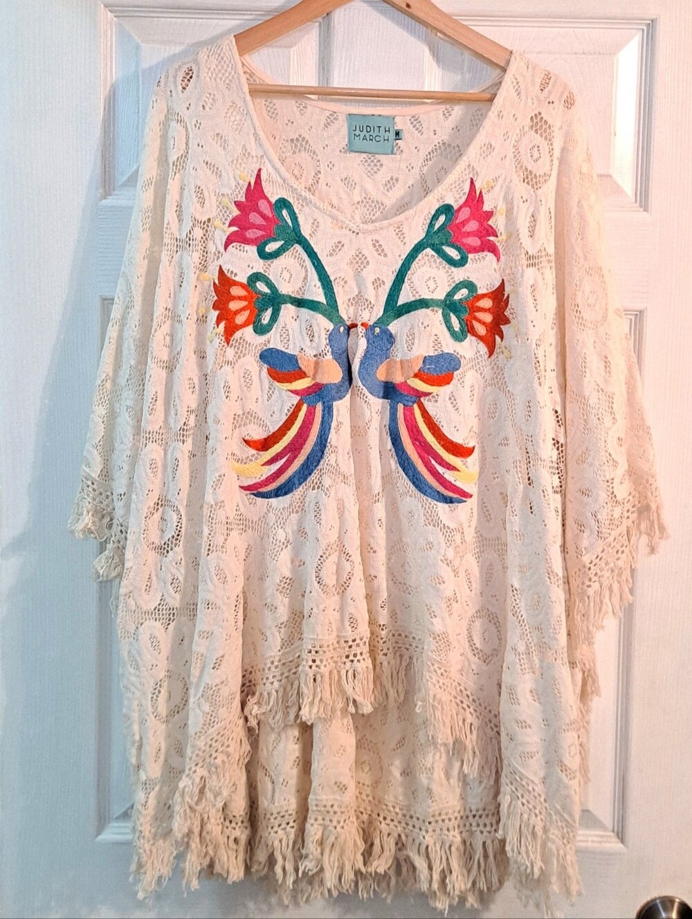 Judith March~ Embroidered Fringe Dress
